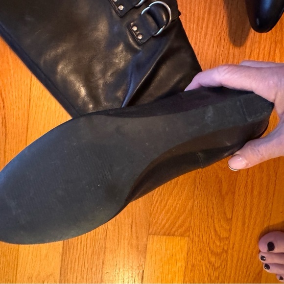 Coach and Four Wheeler-St Black leather Slouch Knee Boots - Picture 8 of 8